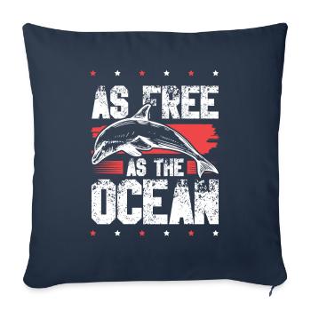 delfine save the ocean - Sofakissenbezug 45 x 45 cm - Navy - Vorne