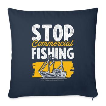 save the ocean angeln - Sofakissenbezug 45 x 45 cm - Navy - Vorne