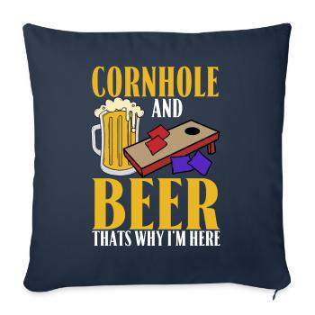 Funny Corn Hole - Sofa pillowcase 17,3'' x 17,3'' (45 x 45 cm) - navy - Front