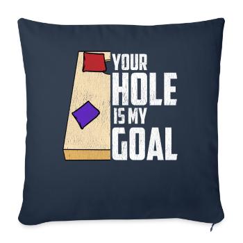 Funny Cornhole Corn Hole - Sofa pillowcase 17,3'' x 17,3'' (45 x 45 cm) - navy - Front