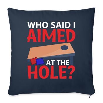 Funny Cornhole Corn Hole - Sofa pillowcase 17,3'' x 17,3'' (45 x 45 cm) - navy - Front