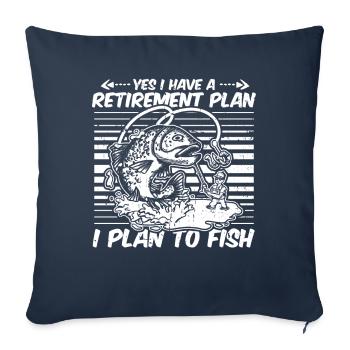 Pension de pensionné - Housse de coussin décorative 45 x 45 cm - bleu marine - Devant