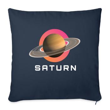 Saturn Planet Weltall Sonnensystem - Sofakissenbezug 45 x 45 cm - Navy - Vorne
