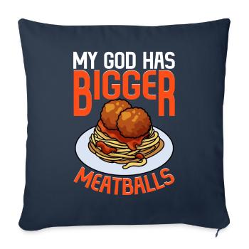 Flying Spaghetti Monster FSM - Sofa pillowcase 17,3'' x 17,3'' (45 x 45 cm) - navy - Front