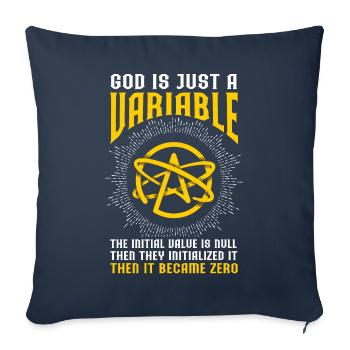 Atheist Atheism - Sofa pillowcase 17,3'' x 17,3'' (45 x 45 cm) - navy - Front
