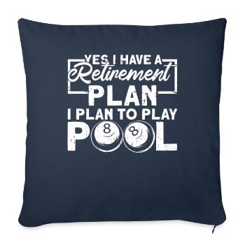 Pensioner Pension Funny - Sofa pillowcase 17,3'' x 17,3'' (45 x 45 cm) - navy - Front