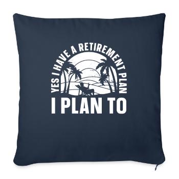 Pensioner Pension Funny - Sofa pillowcase 17,3'' x 17,3'' (45 x 45 cm) - navy - Front