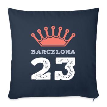 Maillot Barcelone 23 2023 - Housse de coussin décorative 45 x 45 cm - bleu marine - Devant