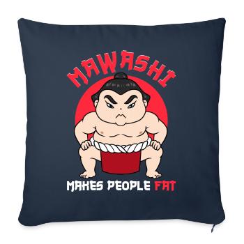 sumo wrestlers sumo wrestling - Sofa pillowcase 17,3'' x 17,3'' (45 x 45 cm) - navy - Front