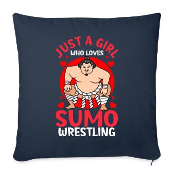 Sumo wrestler Japanese - Sofa pillowcase 17,3'' x 17,3'' (45 x 45 cm) - navy - Front