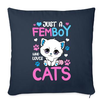 Cross Dressing - Sofa pillowcase 17,3'' x 17,3'' (45 x 45 cm) - navy - Front