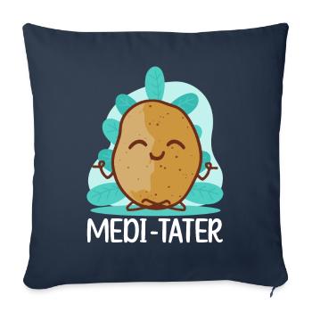 Buddhism Buddhist Buddha Potato - Sofa pillowcase 17,3'' x 17,3'' (45 x 45 cm) - navy - Front