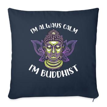 Buddhismus Buddha - Sofakissenbezug 45 x 45 cm - Navy - Vorne