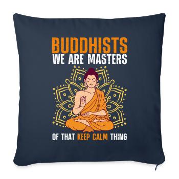 Buddha Buddhismus - Sofakissenbezug 45 x 45 cm - Navy - Vorne