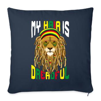 Rastafari Rastafarian Rasta - Sofa pillowcase 17,3'' x 17,3'' (45 x 45 cm) - navy - Front