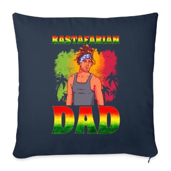 Rastafari Rasta - Housse de coussin décorative 45 x 45 cm - bleu marine - Devant