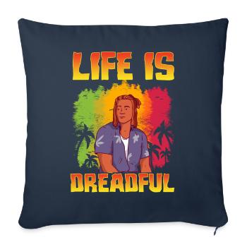 Rastafari Rastafarian Rasta - Sofa pillowcase 17,3'' x 17,3'' (45 x 45 cm) - navy - Front
