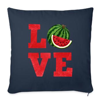 Pastèque - Housse de coussin décorative 45 x 45 cm - bleu marine - Devant