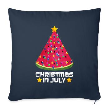 Pastèque - Housse de coussin décorative 45 x 45 cm - bleu marine - Devant