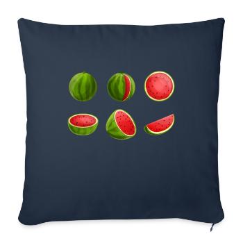 Pastèque - Housse de coussin décorative 45 x 45 cm - bleu marine - Devant