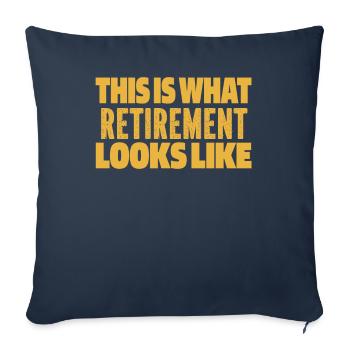 Pensioner Pension Humor - Sofa pillowcase 17,3'' x 17,3'' (45 x 45 cm) - navy - Front