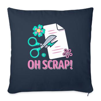 Scrapbooking Scrapbooker - Housse de coussin décorative 45 x 45 cm - bleu marine - Devant