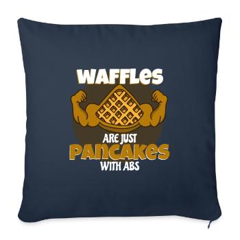 Gaufre - Housse de coussin décorative 45 x 45 cm - bleu marine - Devant