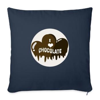 Schokolade - Sofakissenbezug 45 x 45 cm - Navy - Vorne