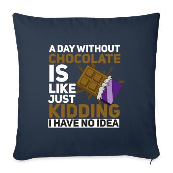 Schokolade - Sofakissenbezug 45 x 45 cm - Navy - Vorne