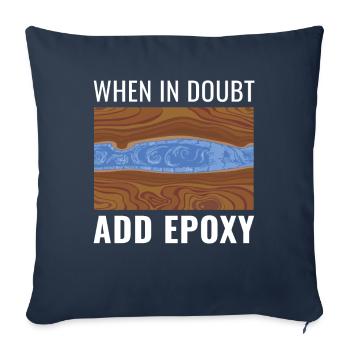 Add Epoxy Resin Resin Carpenter Wood - Sofa pillowcase 17,3'' x 17,3'' (45 x 45 cm) - navy - Front