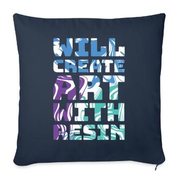 Create Art With Resin Epoxy Resin - Sofa pillowcase 17,3'' x 17,3'' (45 x 45 cm) - navy - Front