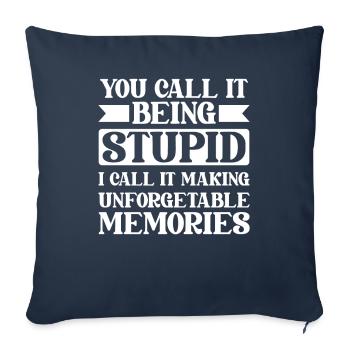 Black Humor Funny - Sofa pillowcase 17,3'' x 17,3'' (45 x 45 cm) - navy - Front