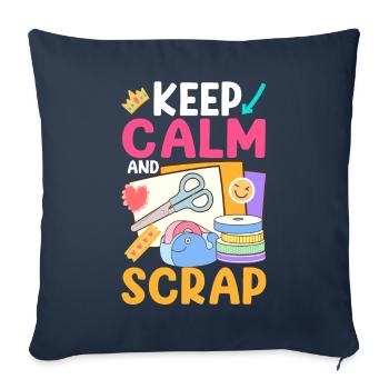 Scrapbooking Scrapbooker - Sofa pillowcase 17,3'' x 17,3'' (45 x 45 cm) - navy - Front