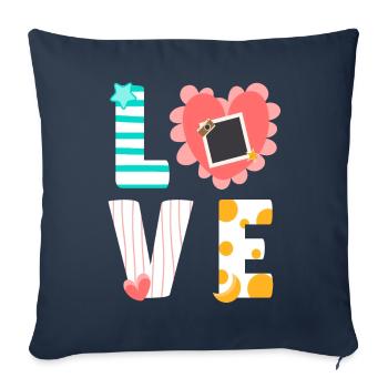 Scrapbooking Scrapbooker - Sofa pillowcase 17,3'' x 17,3'' (45 x 45 cm) - navy - Front