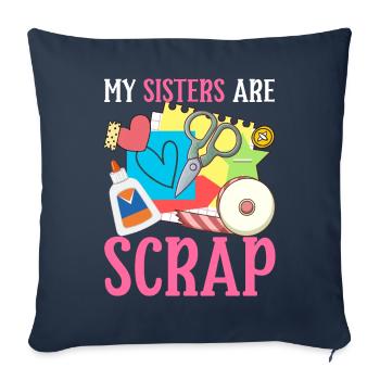 Scrapbooking Scrapbooker - Housse de coussin décorative 45 x 45 cm - bleu marine - Devant