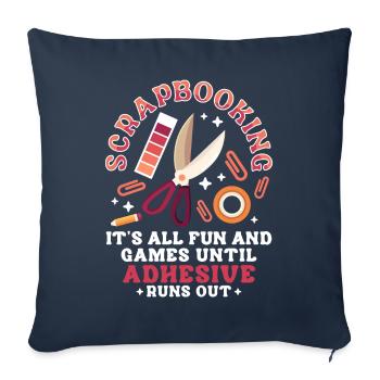 Scrapbooking Scrapbooker - Sofa pillowcase 17,3'' x 17,3'' (45 x 45 cm) - navy - Front