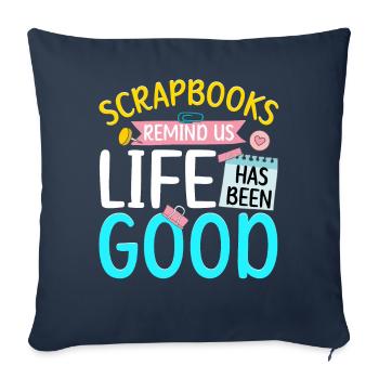 Scrapbooking Scrapbooker - Sofa pillowcase 17,3'' x 17,3'' (45 x 45 cm) - navy - Front