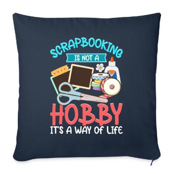 Scrapbooker - Sofa pillowcase 17,3'' x 17,3'' (45 x 45 cm) - navy - Front