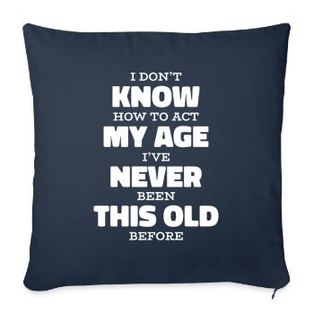 Black Humor Funny - Sofa pillowcase 17,3'' x 17,3'' (45 x 45 cm) - navy - Front