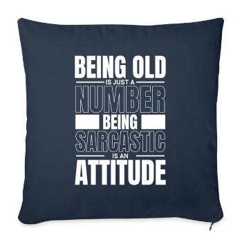 Black Humor Funny - Sofa pillowcase 17,3'' x 17,3'' (45 x 45 cm) - navy - Front