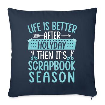Scrapbooking Scrapbooker - Sofa pillowcase 17,3'' x 17,3'' (45 x 45 cm) - navy - Front