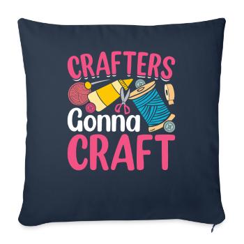 Scrapbooking Scrapbooker - Sofa pillowcase 17,3'' x 17,3'' (45 x 45 cm) - navy - Front