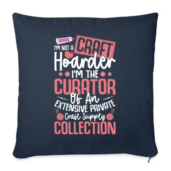 Artisanat Artisan - Housse de coussin décorative 45 x 45 cm - bleu marine - Devant