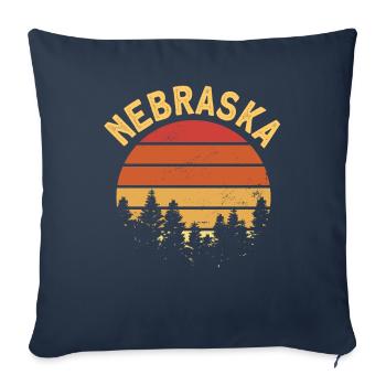 Nebraska - Housse de coussin décorative 45 x 45 cm - bleu marine - Devant