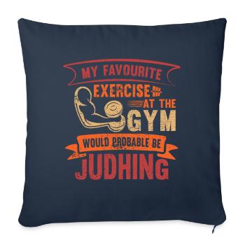 Fitness Training Musculation Musculiers Muscles - Housse de coussin décorative 45 x 45 cm - bleu marine - Devant