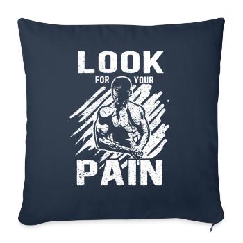 Dumbbell Training Musculation Musculation Musculistes - Housse de coussin décorative 45 x 45 cm - bleu marine - Devant