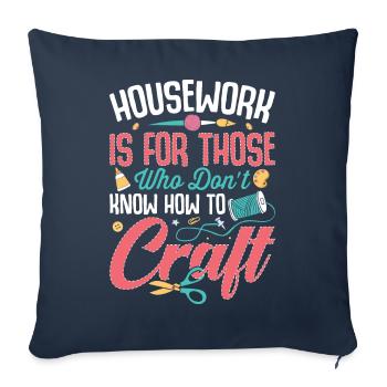 Artisanat Artisan - Housse de coussin décorative 45 x 45 cm - bleu marine - Devant
