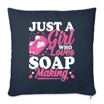 Soap manufacturer Soapologist - Sofa pillowcase 17,3'' x 17,3'' (45 x 45 cm) - navy - Front