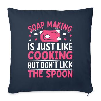 Soap manufacturer Soapologist - Sofa pillowcase 17,3'' x 17,3'' (45 x 45 cm) - navy - Front
