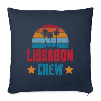 Équipage de Lisbonne - Housse de coussin décorative 45 x 45 cm - bleu marine - Devant